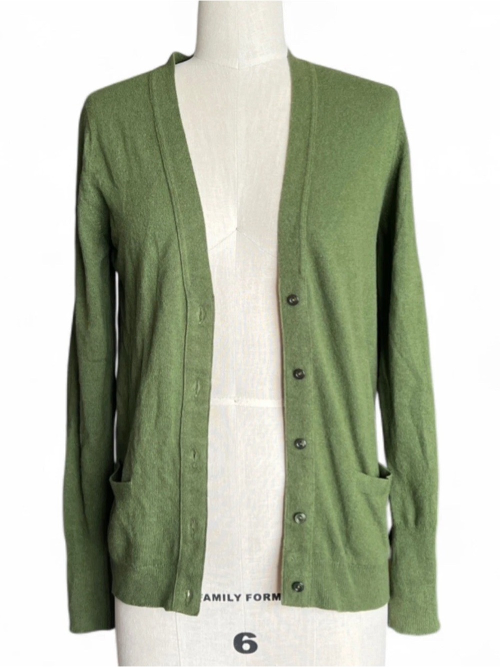 Ballantyne Olive Green Cashmere Sweater